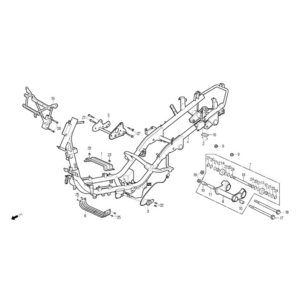 DAELIM SQ125 (DL125-S2) MOTOR BAGLANTISI #SQ125 F2605